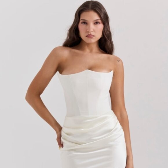 House of CB White Strapless Dress - Picture 1 of 6